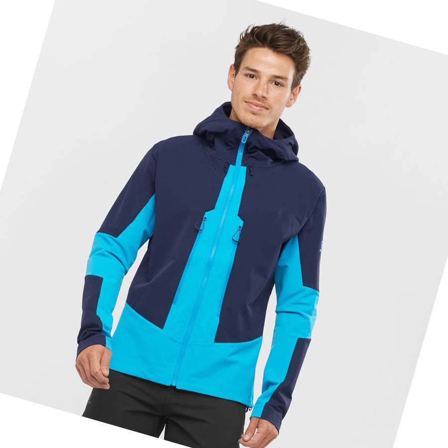 Chaquetas Salomon OUTPEAK SOFTSHELL Hombre Azules | MX 3257DFM